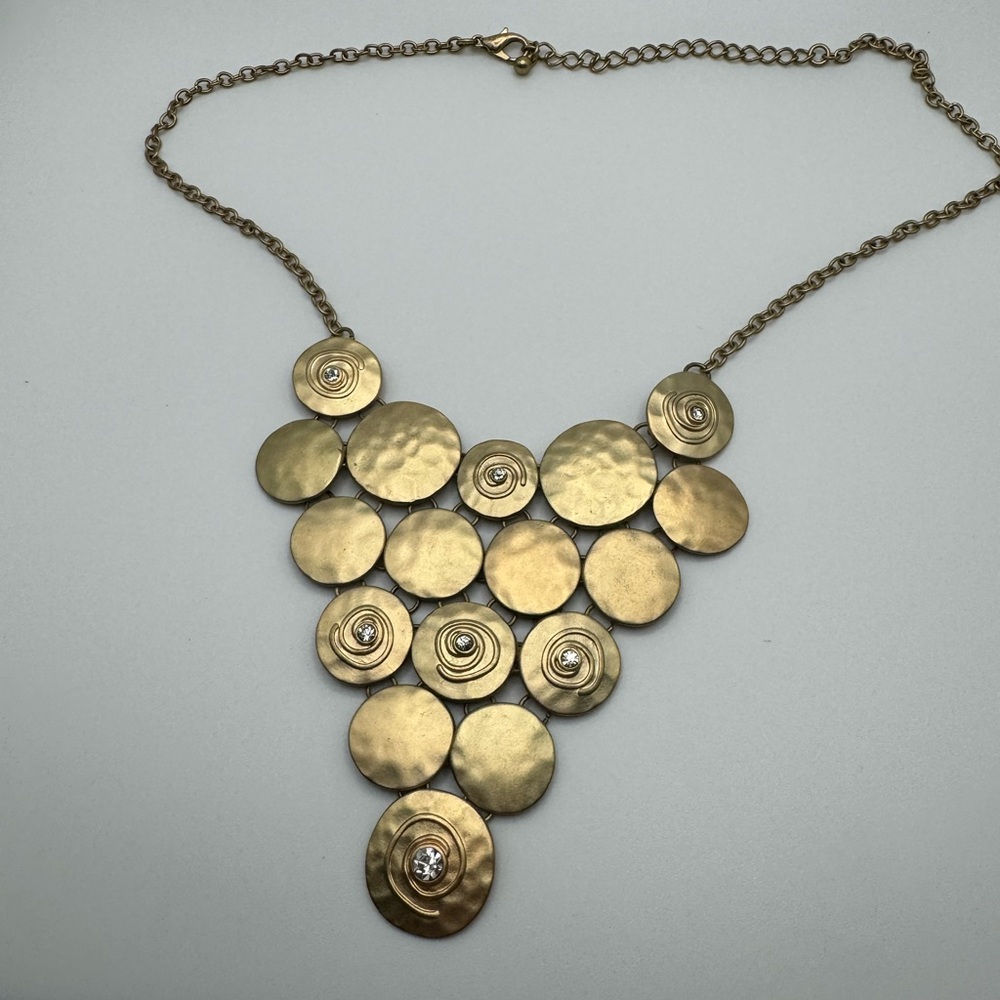 Abstract geometric bib necklace